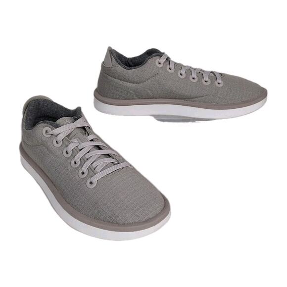 ALLBIRDS Wool Piper Woven Lace Up Sneaker in Pewter Grey Blizzard Sole Women's 7 - Picture 1 of 8